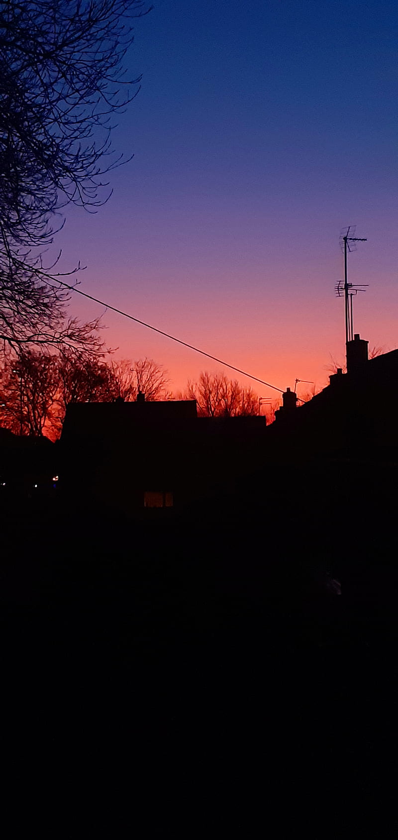 Houses , dark, neighbourhood, sunrise, HD phone wallpaper