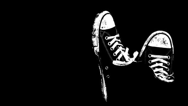 Men Shoes In Black Background Black, HD wallpaper