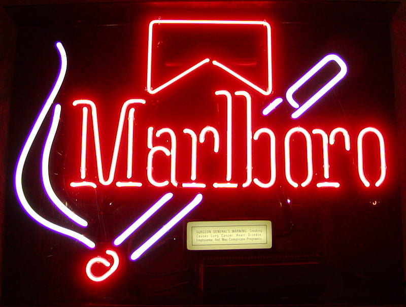 Marlboro/Neon, fun, entertainment, people, HD wallpaper