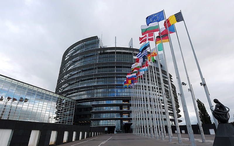 European Parliament, Brussels, Belgium modern building, European Union, HD wallpaper