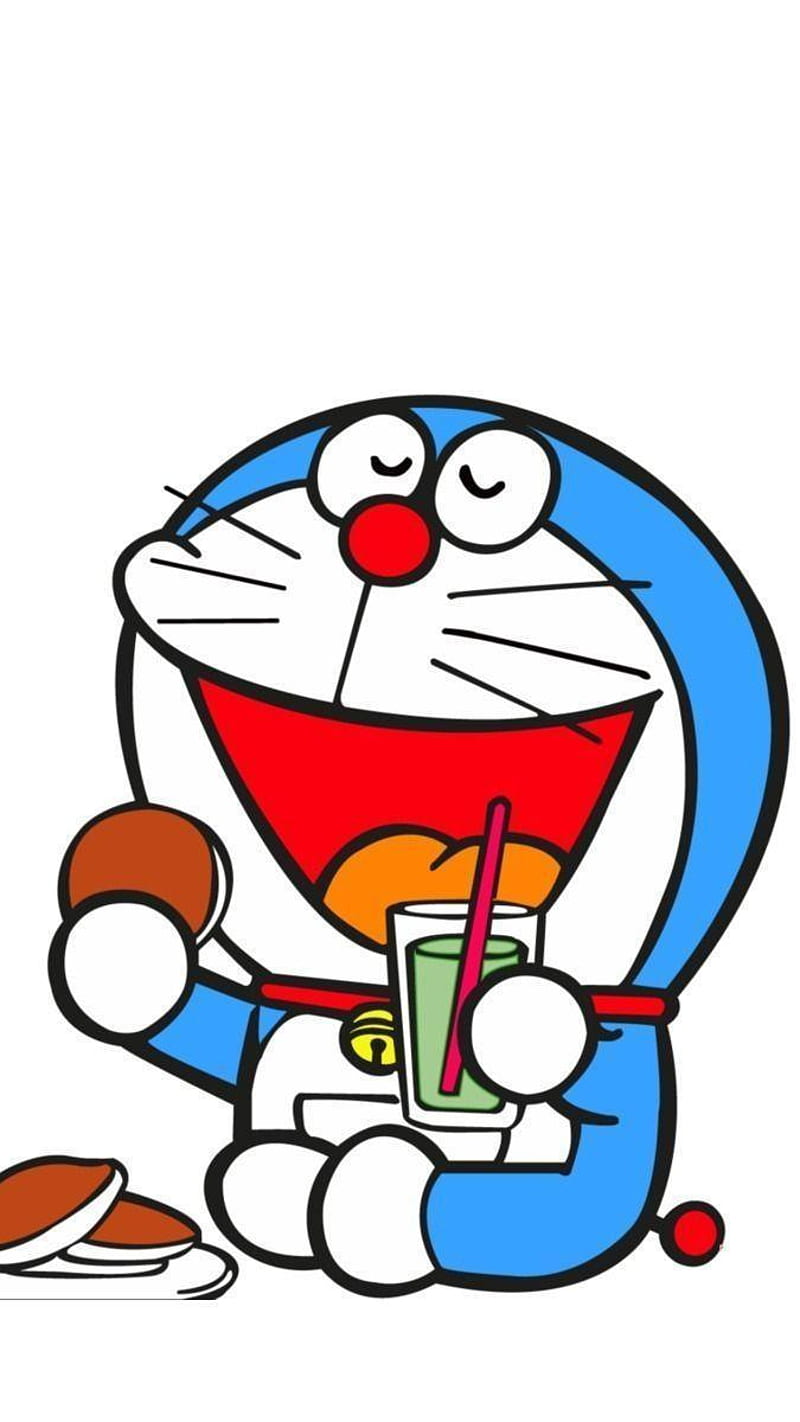 Doraemon eating, food, animation, cartoon, HD phone wallpaper | Peakpx
