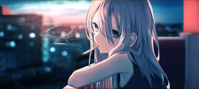 Anime, Original, Cigarette, Girl, HD wallpaper