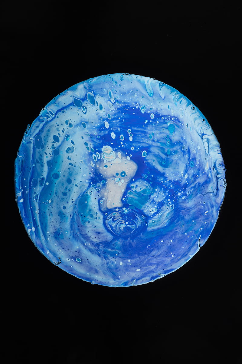 bubble, texture, macro, acrylic, blue, HD phone wallpaper