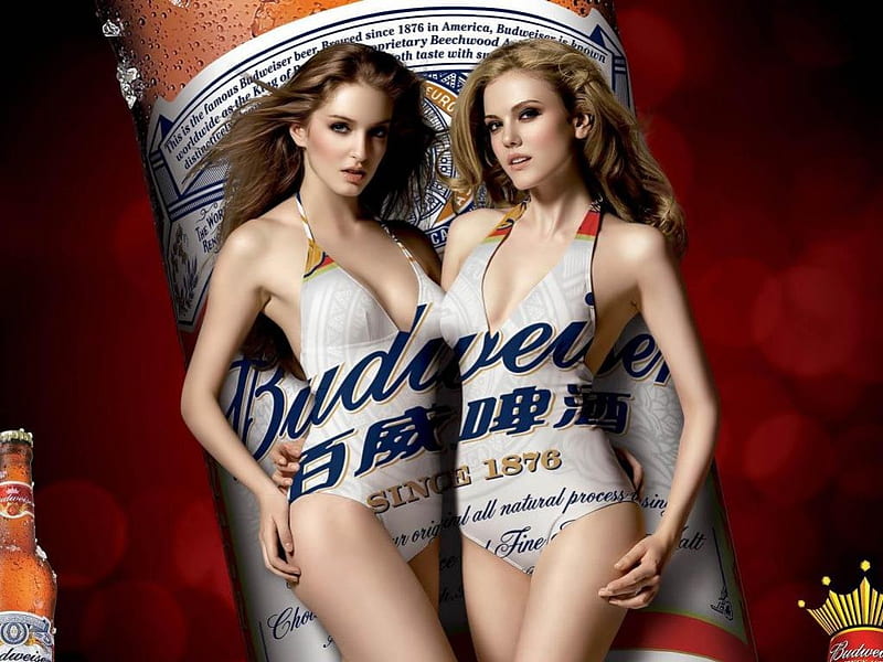 Budweiser Babes, Model, Beer, Sexy, Bikinis, HD wallpaper