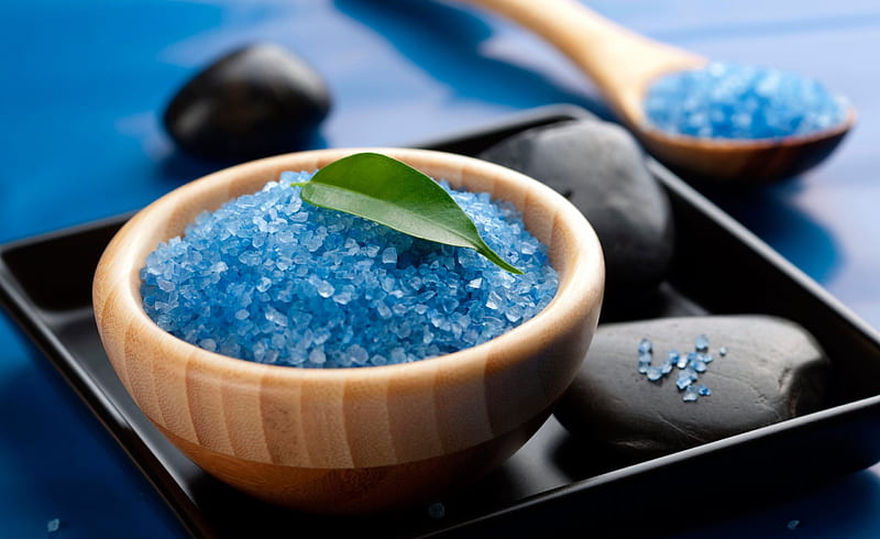 * For a spa *, aromatic, stone, comfort, spa, leave, peace, salt, HD wallpaper