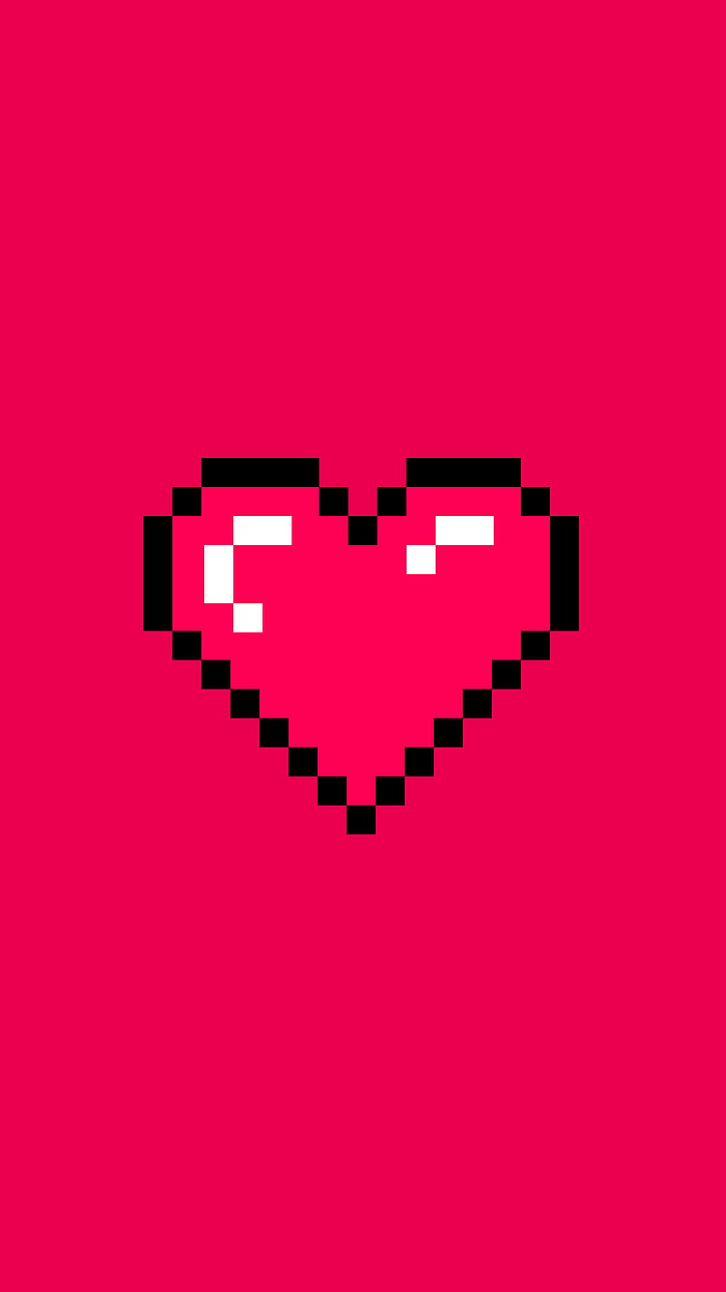 Pixel Valentine, retro, games, valentine, heart, love, pixel, pixels, pixelated, amore, shiny, HD phone wallpaper