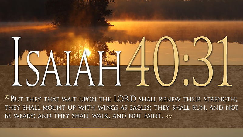 They That Wait Upon The Lord Shall Renew Their Strength They Shall Mount Up Bible Verse, HD wallpaper