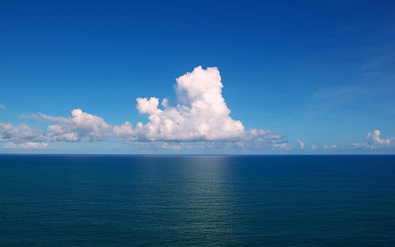 Beautiful View of The Atlantic Ocean, Atlantic ocean, water, view, clouds, sky, HD wallpaper