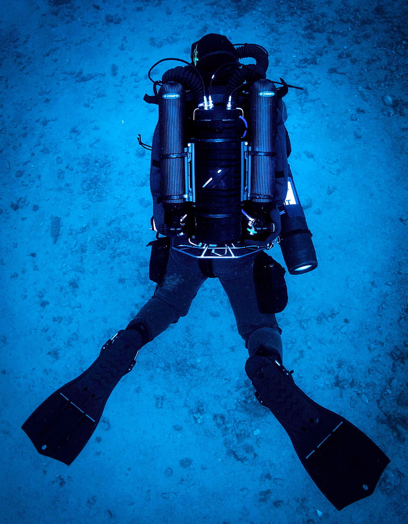 Xccr Diver, blue, diver, diving, ocean, rebreather, scuba, scuba diver, sea, xccr, HD phone wallpaper