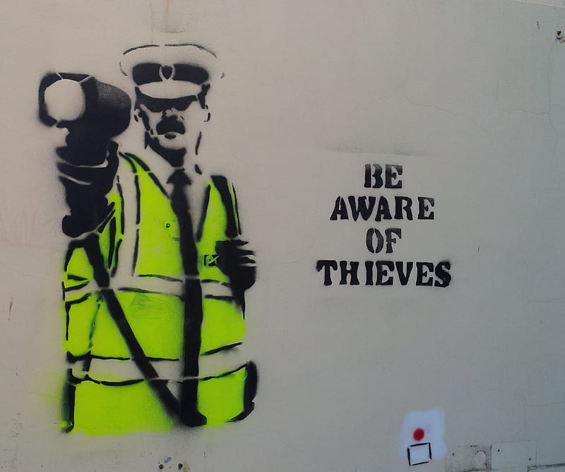 Be Aware Of Thieves, police, radar, speed, HD wallpaper
