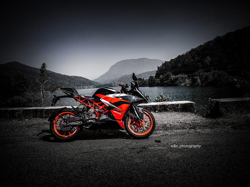 Radiator guard Orange for KTM Duke / RC with neon color KTM logo RD 902 /  ht exhaust - Ht Exhaust