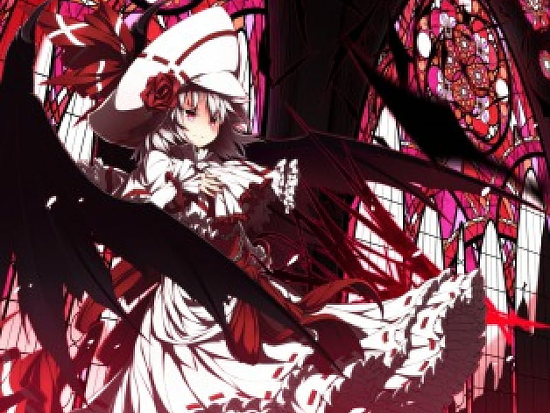 Demon, cute, girl, anime, touhou poject, touhou, remilia scarlet, HD ...