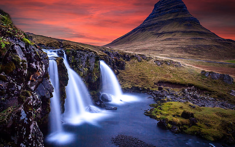 Iceland Kirkjufell Waterfall 2019 High Quality, HD wallpaper