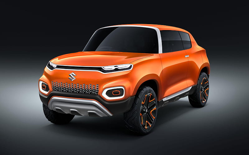Suzuki Future-S Concept, 2018, compact crossover, Suzuki new items, orange SUV, Suzuki, HD wallpaper