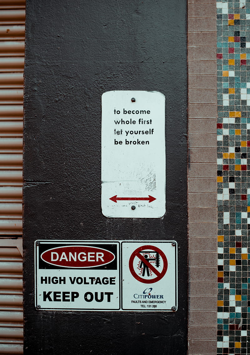 danger high voltage keep out signage, HD phone wallpaper