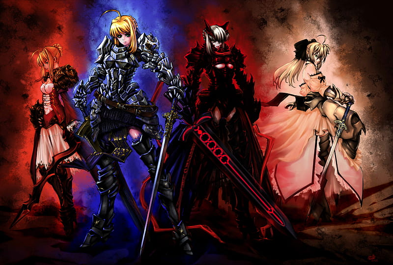Sabers, saber, fate stay night, dark saber, anime, saber lily, HD wallpaper  | Peakpx