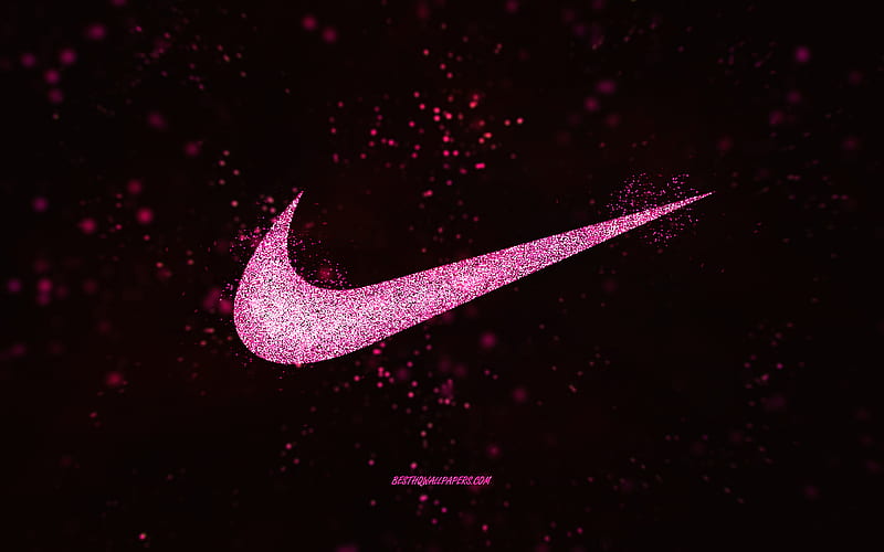 galope Velo Destello Logo de nike glitter, negro, logo de nike, arte con purpurina rosa, nvidia,  arte creativo, Fondo de pantalla HD | Peakpx