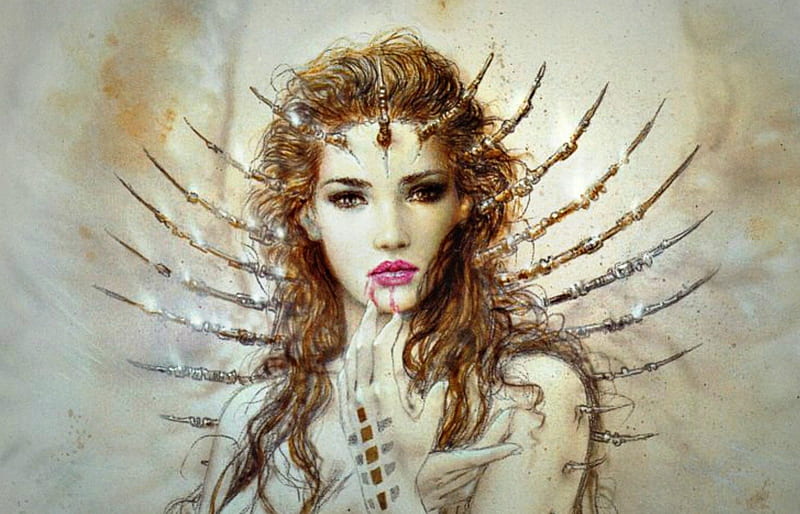 Fantasy Girl By Luis Royo Art Golden Blonde Woman Fantasy Girl Luis Royo Hd Wallpaper