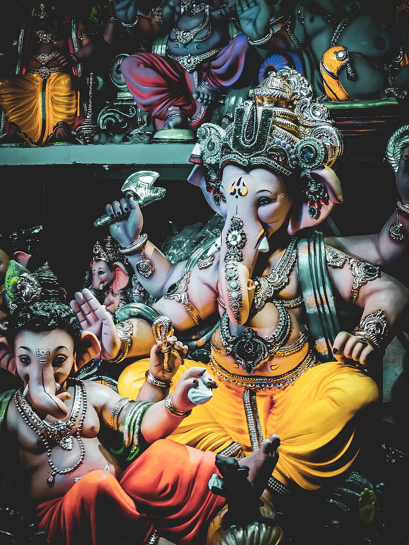Ganesha Hindu Deity figurine, HD phone wallpaper