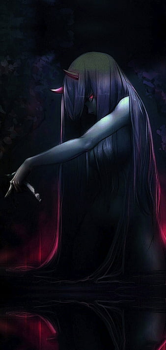 Dark anime girl wallpaper by Crooco - Download on ZEDGE™