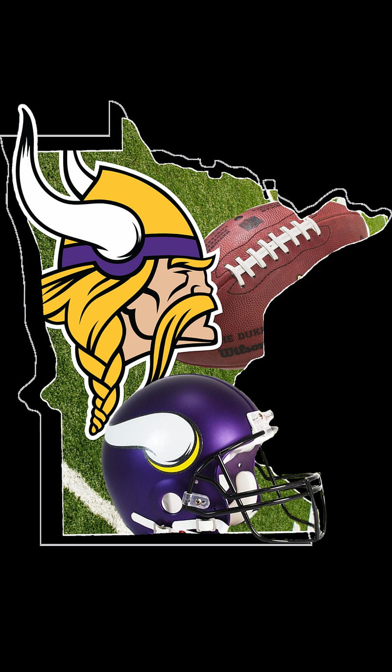 SKOL VIKINGS WITH VIKING HEAD AND HORN (PURPLE)