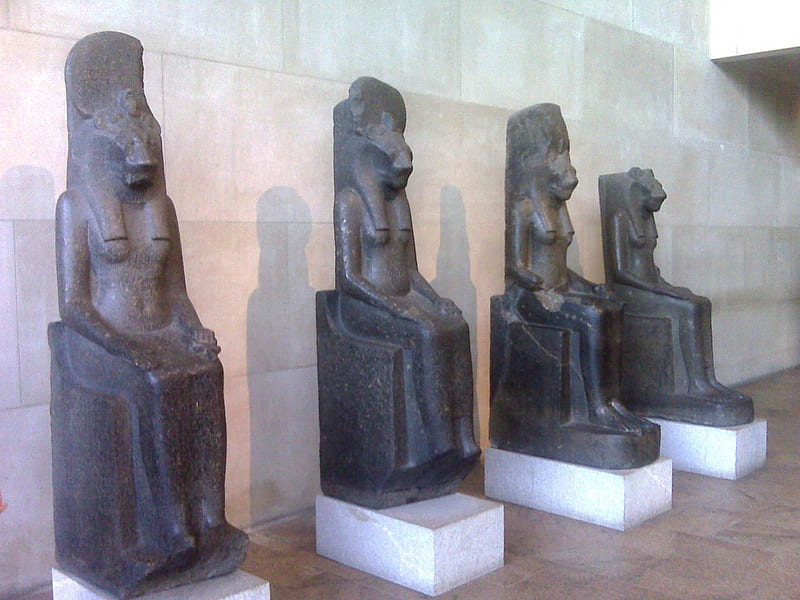 4 Statues Temple, 1, 2, 3, 4, HD wallpaper