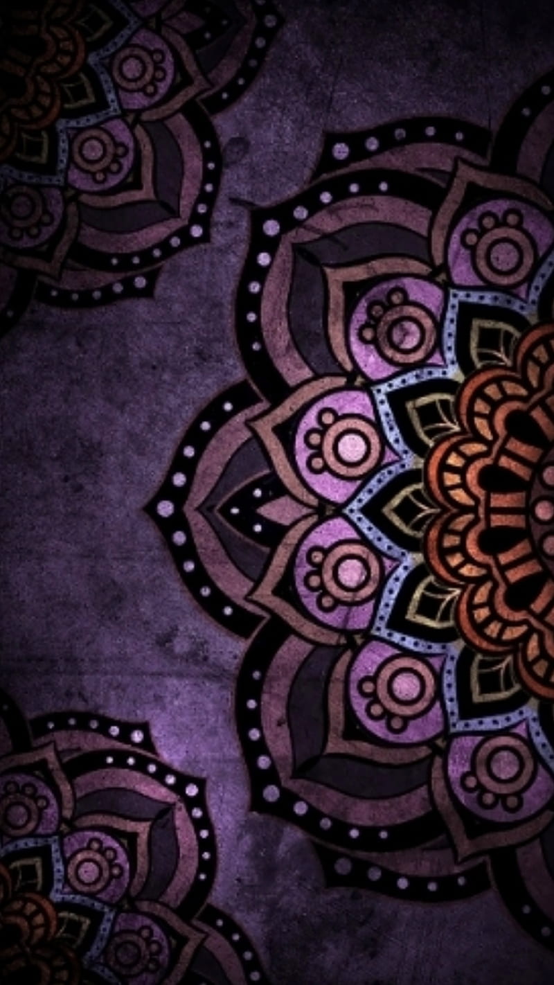 Purple Mandala, bonito, calming, desenho, flower, mandala, pattern, purple, spiritual, spirituality, HD phone wallpaper