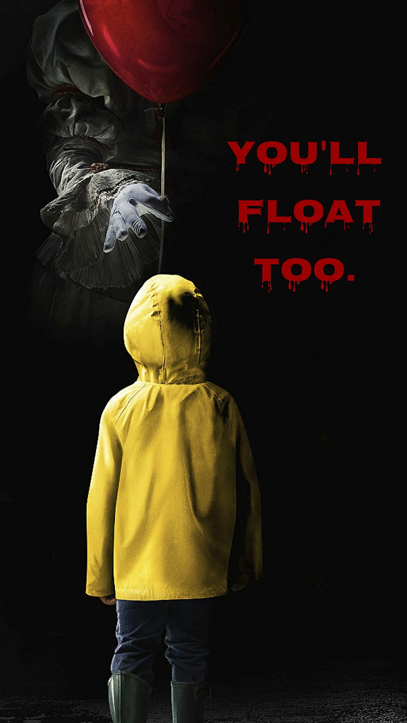 Youll Float Too, balloon, clown, it, kings it, pennywise, scary clown, stephen king, we all float, you will float, HD phone wallpaper