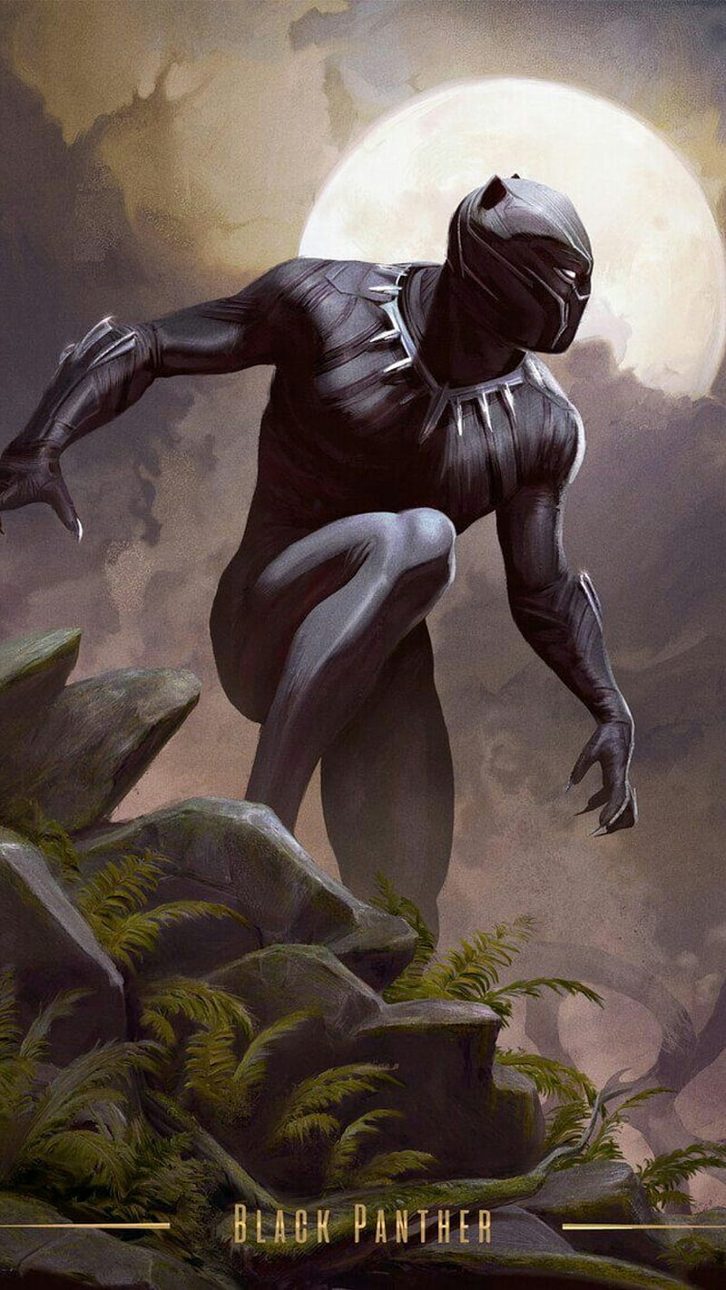 Black Panther, avengers, marvel, onlymarvel, wakanda, wakanda forever, HD phone wallpaper