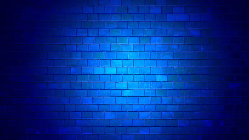 Dark Light Blue Brick Wall Blue Aesthetic, HD wallpaper
