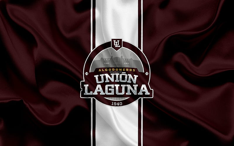 Algodoneros de Union Laguna Mexican baseball club, logo, silk texture, LMB, emblem, burgundy flag, Mexican Baseball League, Triple-A Minor League, Torreon, Mexico, HD wallpaper