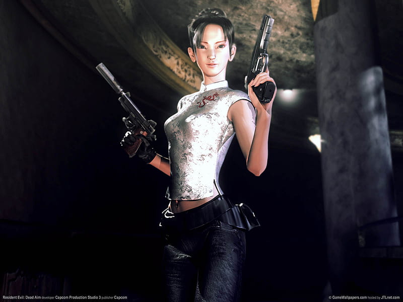 Dead Aim, shooting, gun, action, girl, game, resident evil, adventure, HD wallpaper