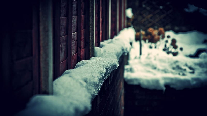 snow on house wall-graphy World, HD wallpaper