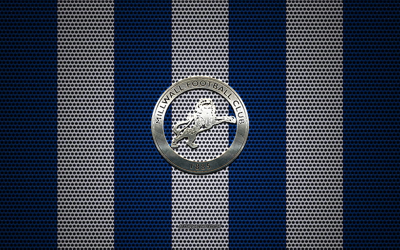 Millwall FC logo with stripes | Metal Print