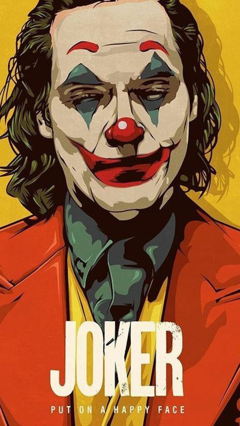 Joker Happy Face , put on a happy face, joker 2019, joker , joaquin phoenix, HD phone wallpaper