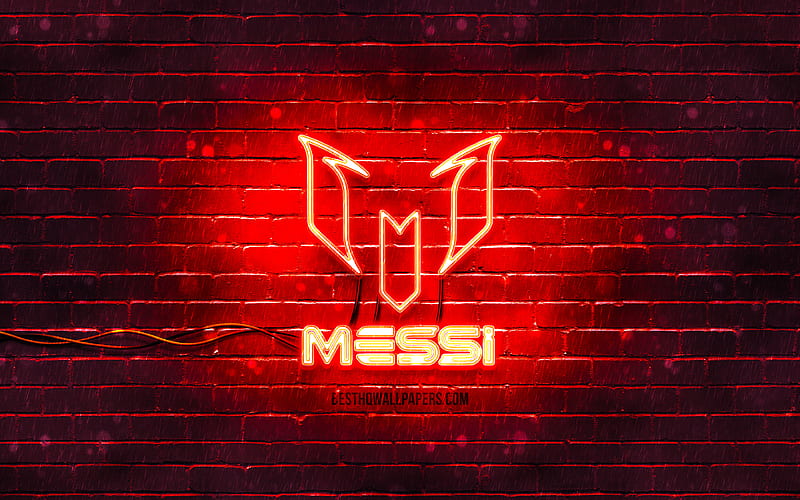 Lionel Messi red logo red brickwall, Leo Messi, fan art, Lionel Messi logo,  football stars, HD wallpaper | Peakpx