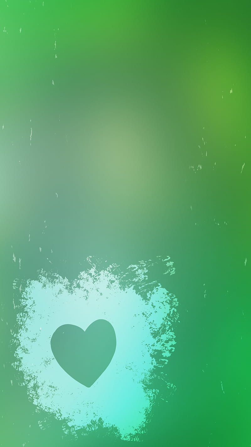 Green Grunge Heart, chalk, corazones, love, patricks day, retro, romance, valentines day, vintage, HD phone wallpaper
