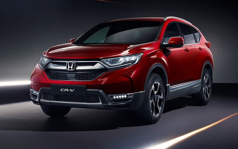 Honda CR-V, 2019 exterior, front view, new red CR-V, SUV, Japanese cars, Honda, HD wallpaper