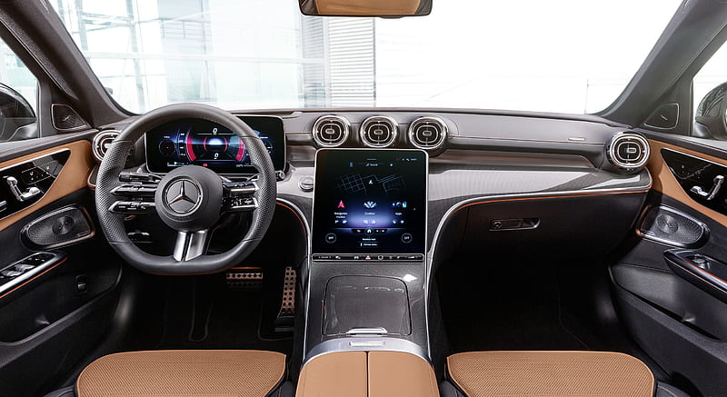 2022 Mercedes-Benz C-Class - Interior, Cockpit , car, HD wallpaper