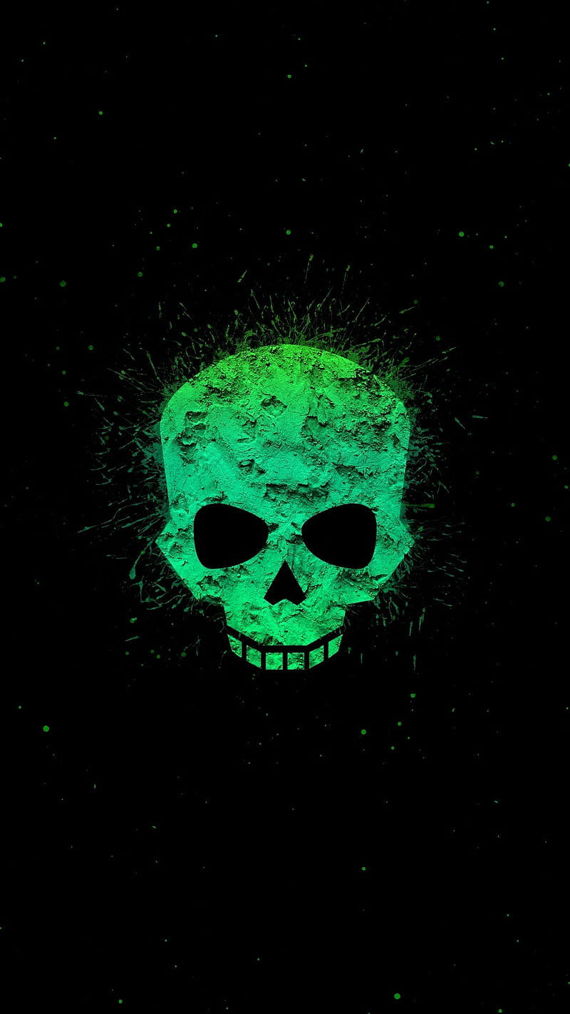 NEON SKULL, 3d, amoled, black, dead, ghost, skulls, witch, HD phone  wallpaper | Peakpx