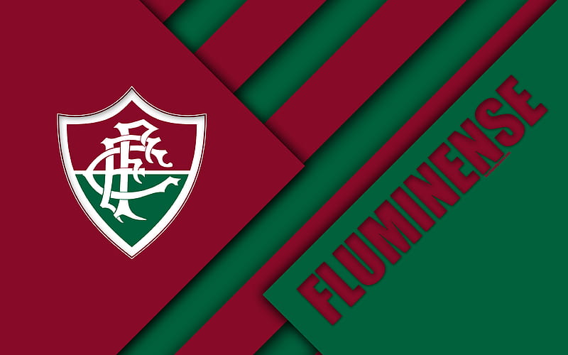Fluminense FC, Rio de Janeiro, Brazil material design, green violet abstraction, Brazilian football club, Serie A, football, HD wallpaper