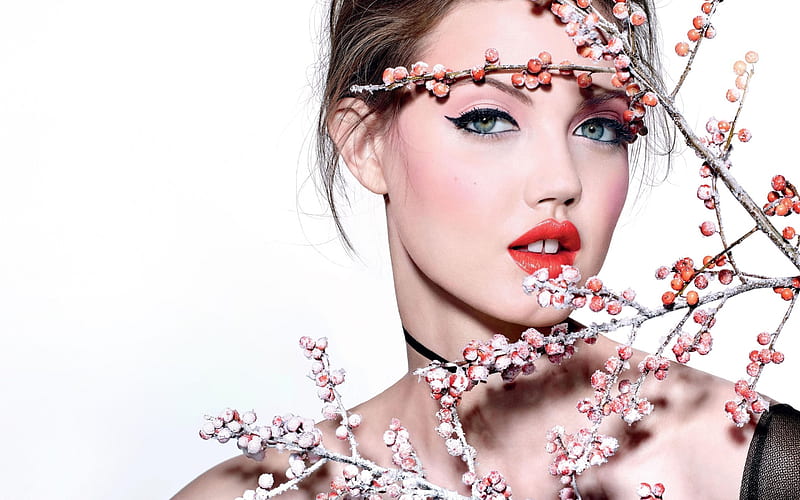 Lindsey Wixson, portrait, make-up, American fashion model, HD wallpaper