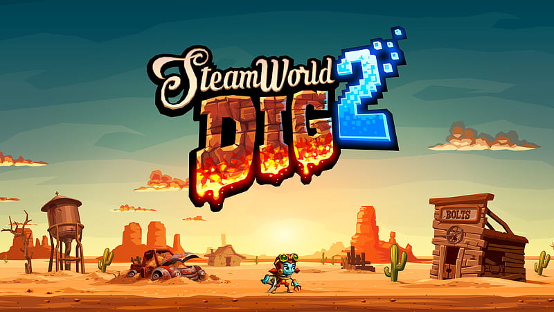 SteamWorld Dig 2, steamworld-dig-2, games, 8-bit, HD wallpaper