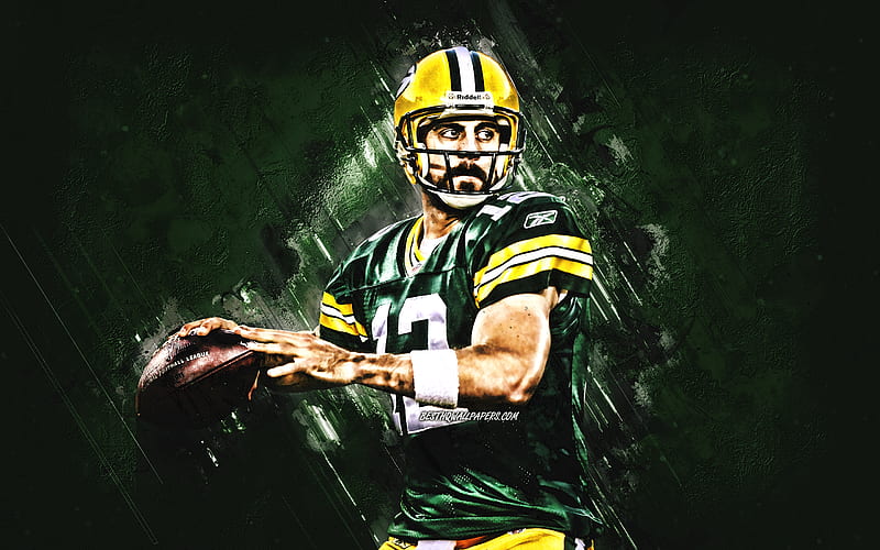 Aaron Rodgers, Green Bay Packers, american football player, portrait, NFL, USA, American Football, National Football League, HD wallpaper