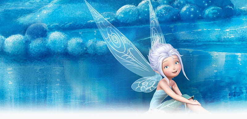 Periwinkle, movie, Secret of the Wings, winter, fantasy, girl, ice, white, fairy, disney, blue, HD wallpaper