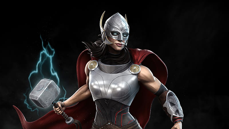 Lady Thor , thor-love-and-thunder, thor, movies, 2021-movies, artwork, artstation, superheroes, HD wallpaper