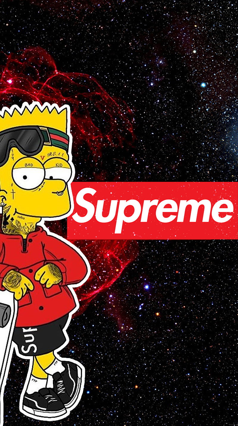 Bart simpson on sale wallpaper supreme