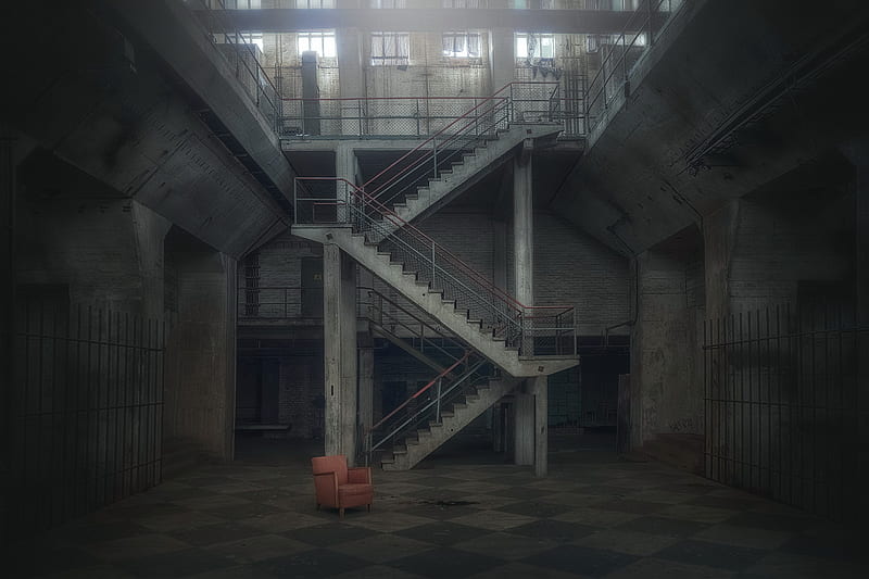 Man Made, Stairs, Abandoned, HD wallpaper