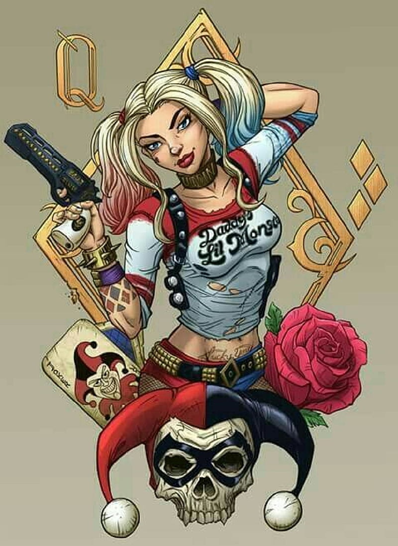 Harley Quinn, clown princess of crime, queen, sexy, HD phone wallpaper