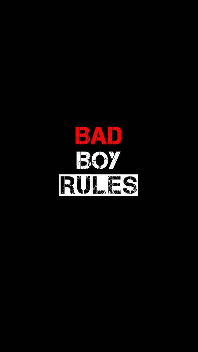 Bad Boy Rules , quotes, bad boy, HD phone wallpaper